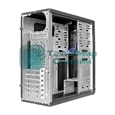 Компьютерный корпус Miditower ExeGate CP-603UB Black, ATX, (без БП), 2*USB+2*USB 3.0, Audio, замок блокировки кнопки питания