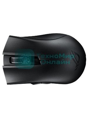 Мышь беспроводная ASUS ROG Strix Carry черный, 7200 dpi, радиоканал, Bluetooth, USB, кнопки - 6