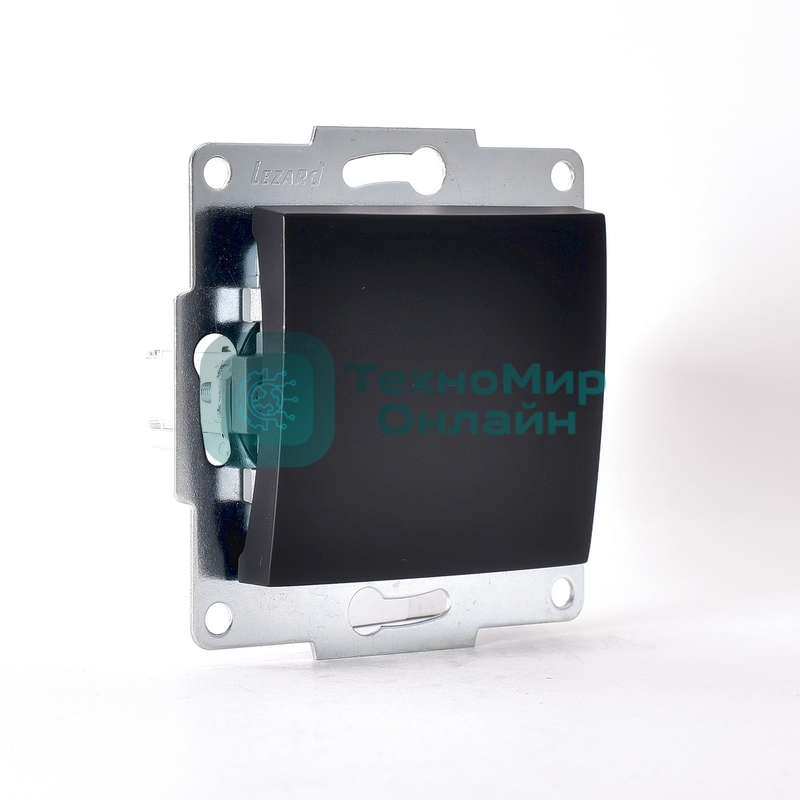 Механизм выключателя 1-кл. 1п СП Karina 10А IP20 черный бархат LEZARD 707-4288-100