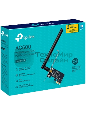 Двухдиапазонный Wi-Fi адаптер TP-Link Archer T2E AC600 PCI Express