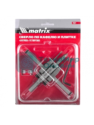 Сверло Matrix по кафелю и плитке, регулируемое Балеринка, 30-130 мм