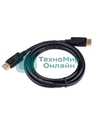 Кабель DisplayPort Cablexpert CC-DP8K-2M, 20M/20M, v1.4, 8К, медь, тройной экран, 2м, черный, пакет