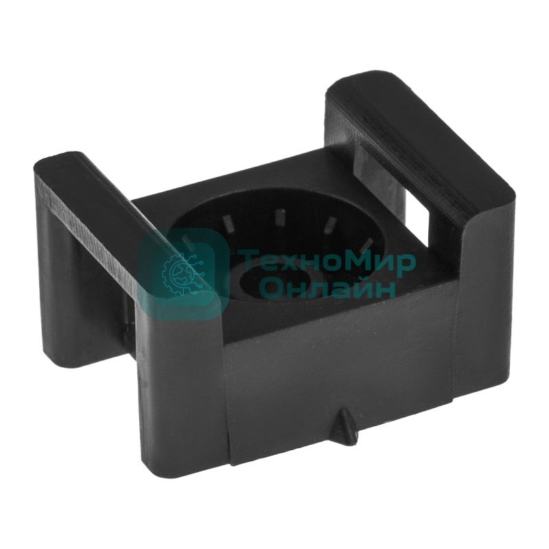 Площадка под стяжку Rexant для прямого монтажа 22x16 мм, черная (100 шт/уп)