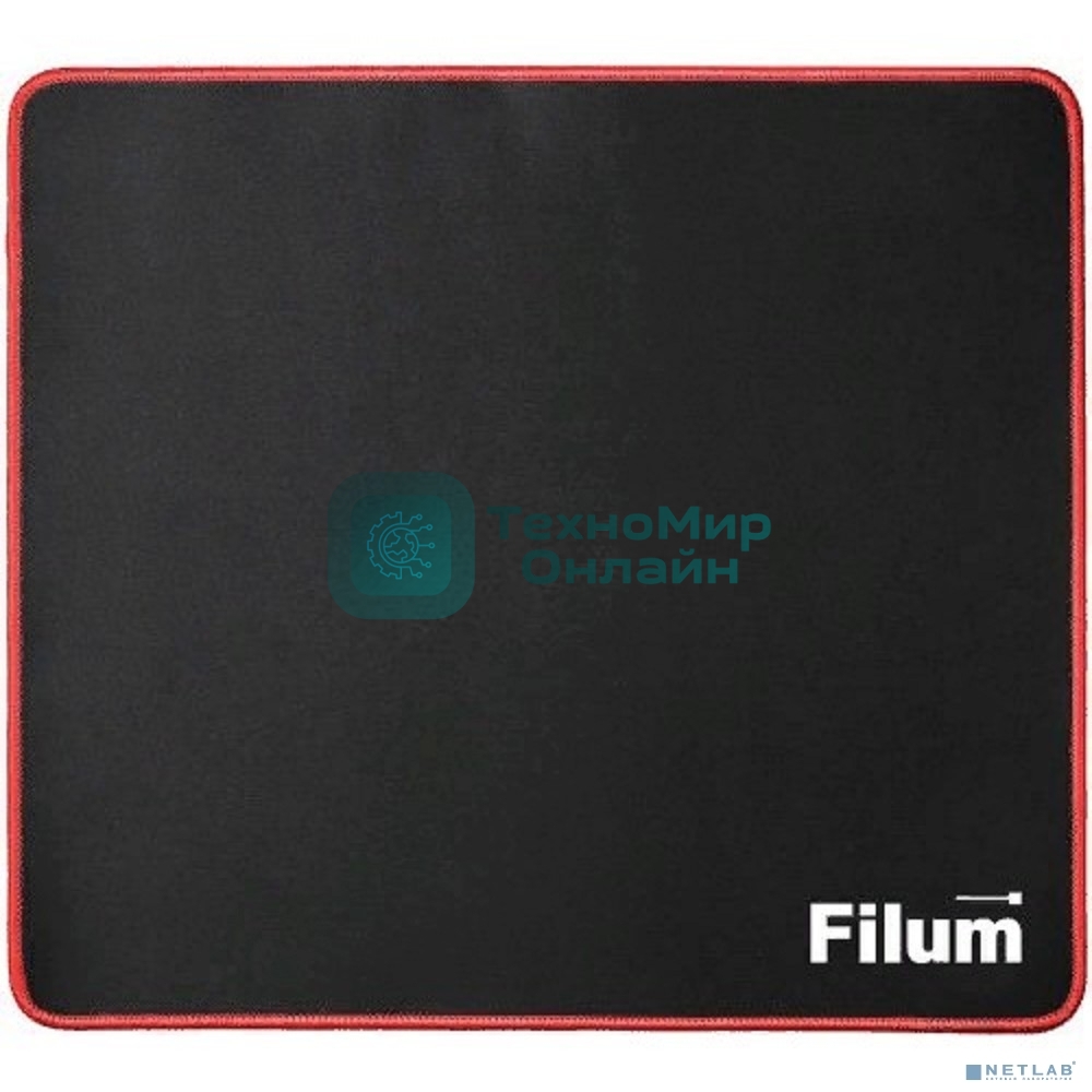 Коврик игровой для мыши Filum FL-MP-S-GAME серия- Bulldozer, черный, оверлок, размер “S”- 250x200x3 мм, ткань+резина.