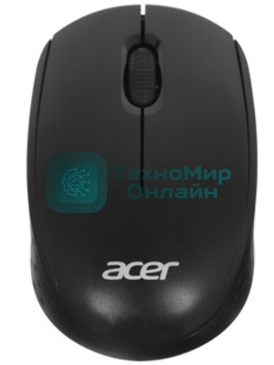 Мышь беспроводная Acer OMR020 черный, 1200 dpi, радиоканал, USB, кнопки - 3