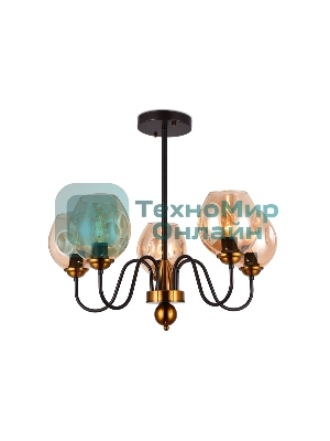 Светильник Ambrella light TR9057/5 DCF/TI темный кофе/янтарь E27 max 40W D650*572