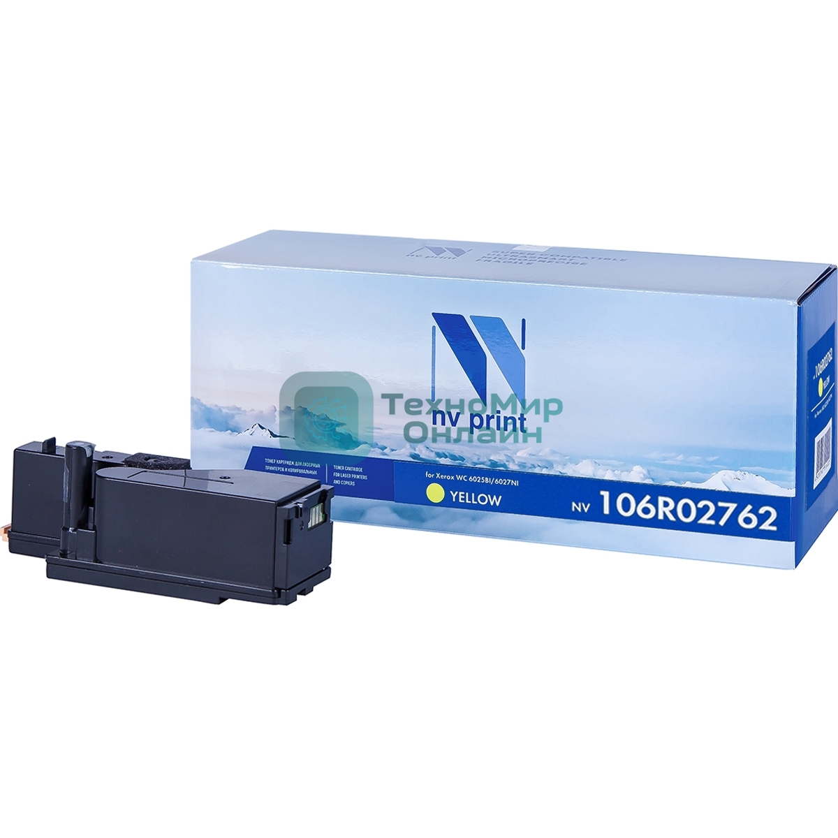 Картридж лазерный NVPrint совместимый Xerox 106R02762 Yellow для Phaser 6020/6022/WorkCentre 6025/6027 (1000k)