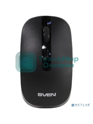Мышь беспроводная SVEN RX-260W черный, 1600 dpi, радиоканал, USB, кнопки - 4