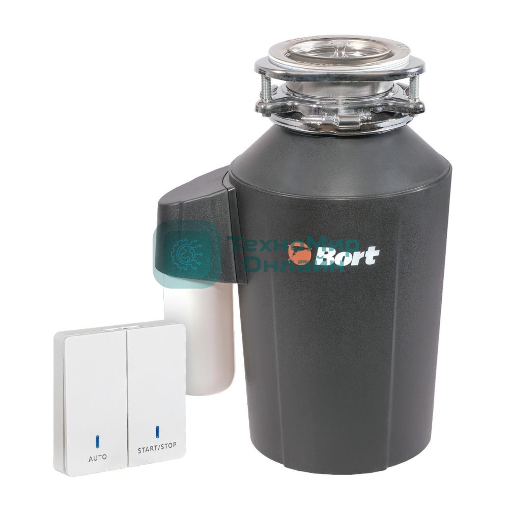 Измельчитель пищевых отходов Bort Alligator Green 750Вт черный