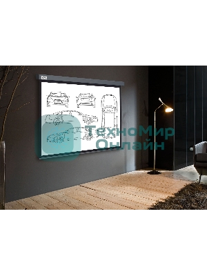 Экран Cactus 168x299см Wallscreen CS-PSW-168X299-SG 16:9 настенно-потолочный рулонный серый