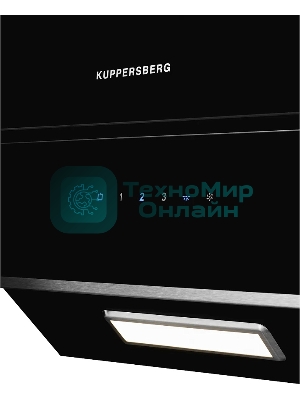 Вытяжка наклонная Kuppersberg F 600 BX, черный/нержавеющая сталь, 60 см, 850 куб. м/ч, 46 дБ