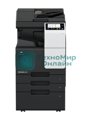 МФУ лазерное Konica Minolta Bizhub C257i (ACVD021), A3, цветной, печ. 25 стр/мин (A4) 12 стр/мин (A3), скан. до 55 стр/мин., 1800 x 600 dpi (печать) 600 x 600 dpi (скан.), USB, Ethernet, без картриджей и автопода - установка и запуск специалистом АСЦ