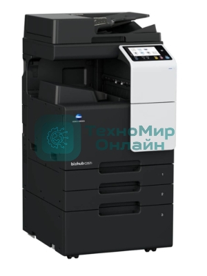 МФУ лазерное Konica Minolta Bizhub C257i (ACVD021), A3, цветной, печ. 25 стр/мин (A4) 12 стр/мин (A3), скан. до 55 стр/мин., 1800 x 600 dpi (печать) 600 x 600 dpi (скан.), USB, Ethernet, без картриджей и автопода - установка и запуск специалистом АСЦ