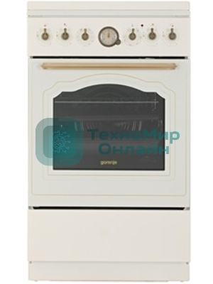 Плита комбинированная Gorenje GKS5B70CLI бежевый, конфорок 4 газовых, духовка 70 л, 50 см x 85 см x 59.4 см