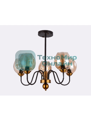 Светильник Ambrella light TR9057/5 DCF/TI темный кофе/янтарь E27 max 40W D650*572