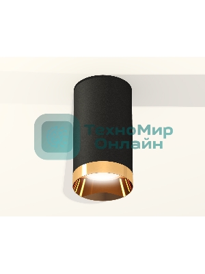 Светильник Ambrella Light XS6323024 SBK/PYG черный песок/золото желтое полированное MR16 GU5.3 (C6323, N6134)