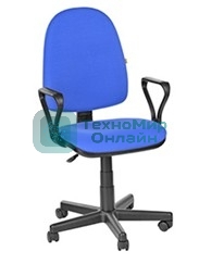 Кресло компьютерное OLSS ПРЕСТИЖ синий В-10 Крестовина: 