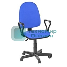 Кресло компьютерное OLSS ПРЕСТИЖ синий В-10 Крестовина: 