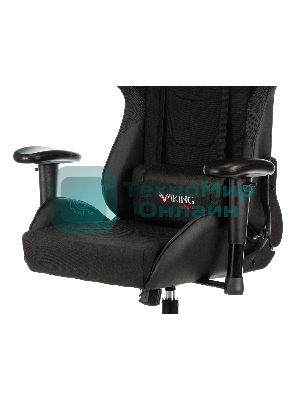 Кресло Бюрократ VIKING 4 AERO BLACK EDITION черный, экокожа, 120 кг, механизм качания