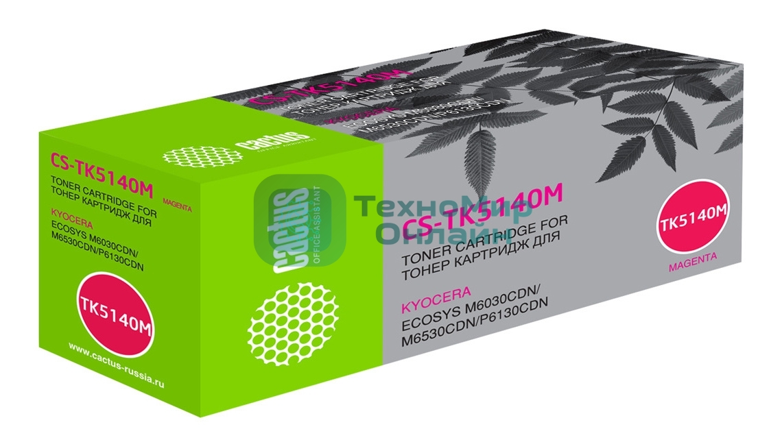Картридж лазерный Cactus CS-TK5140M пурпурный (5000 стр.) для Kyocera Mita M6030cdn/M6530cdn/P6130cdn Ecosys