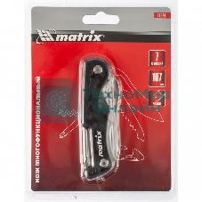 Нож многофункциональный Matrix, 7 функций, в чехле, 107 мм