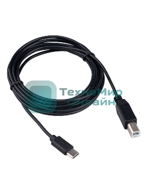 Кабель USB2.0 Гарнизон GCC-USB2-CMBM-3M, Type-C/BM, медь, 3м, черный, пакет