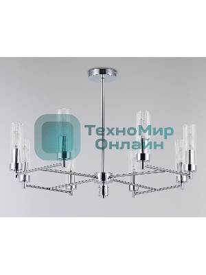 Люстра Ambrella light LH55152/8 CH/CL хром/прозрачный E14/8 max 40W D765*520