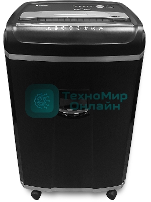 Шредер ГЕЛЕОС УМ35-4 (DIN P-4) фрагмент 3,9x30мм, 26 листов (70гр./м²), 35 литров, Уничт.скобы,скрепки,пл.карты,CD. TouchGuard.JamFree.ECO