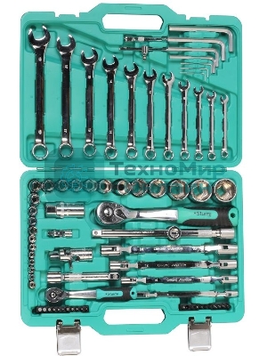 Набор головок и ключей 77 пред. УСИЛЕННЫЙ КЕЙС, МЕТАЛЛ. ЗАМКИ Sturm!