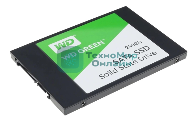 Накопитель SSD WD Green WDS240G3G0A, 240Gb, SATA III, 2.5