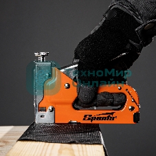 Степлер Sparta мебельный регулируемый со скобами 200 шт тип скобы №53 4-14 мм