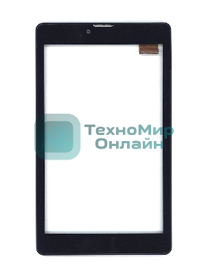 Сенсорное стекло (тачскрин) для Irbis TZ736, черное с рамкой