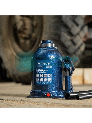 Домкрат гидравлический бутылочный телескопический Stels 10 т, подъем 180-430 мм