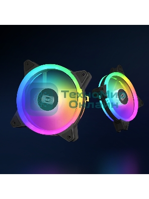 Вентилятор для корпуса PCCooler F3 T120 ARGb черный, 120 мм, 1800 об/мин, 21.6 дБ, 4 pin