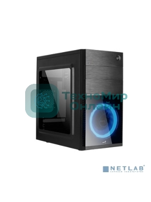 Компьютерный корпус Aerocool/Formula Cs-105 Blue (mATX, без БП, 1x USB3.0, 1x USB2.0, 1x 12cm blue LED front fan)