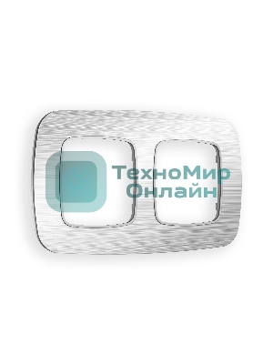 Рамка OMEGA Radian (Серебро Металл шлифованный) 2-ая OF580102
