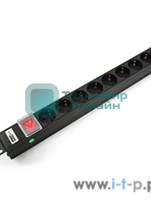 Аксессуар Gembird Блок 8 евророзеток с защитой для 19