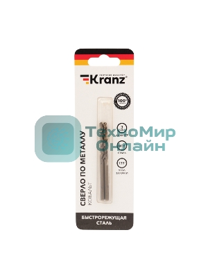 Сверло по металлу Kranz 3 мм 