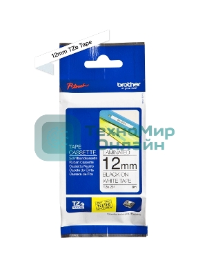 Картридж ленточный Brother TZE231 (12 мм черн/бел, аналог TZ-231)