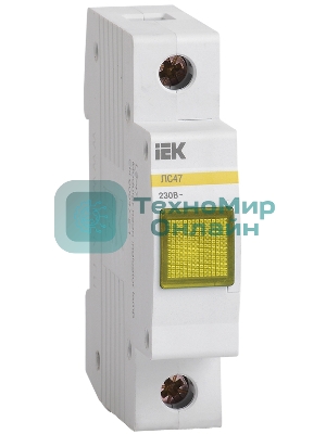 Лампа сигнальная ЛС-47 жел. IEK MLS10-230-K05