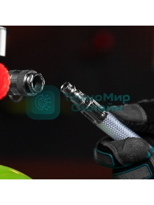 Шланг пневматический Stels 57025 пвх 10x16 мм, 18 бар, армированный прозрачный, быстросъемное соединение