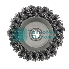 Щетка для УШМ Сибртех 100 мм, М14, Чашка, крученая проволока 0,5 мм