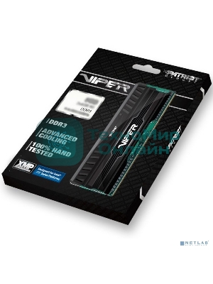 Оперативная память Patriot Viper 3, DDR3, 16GB (2x8 GB), 1600 MHz, CL10, DIMM, радиатор, черный