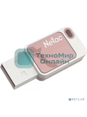 Флешка USB Netac UA31 (NT03UA31N-008G-20PK), 8Gb, USB 2.0, R/W 110/45, розовый/белый