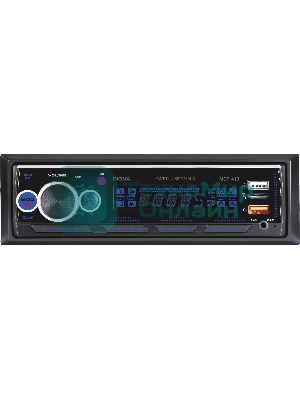 Автомагнитола Digma MCP-413, 1 DIN, Bluetooth, USB Type-A, AUX, пульт ДУ