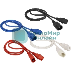 Шнур питания Lanmaster LAN-PP13/14-10-BL C13-С14 проводник.:3x0.75мм2 10м 220В 10А синий