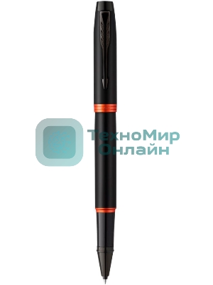 Ручка роллер Parker IM Vibrant Rings T315 (CW2172945) Flame Orange PVD, F, черные чернила, подарочная коробка
