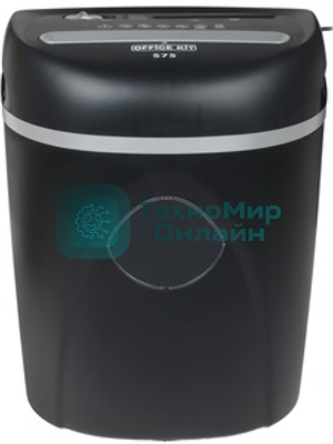 Шредер Office Kit S75 (секр.P-4)/фрагменты/15лист./27лтр./скрепки/скобы/пл.карты/CD
