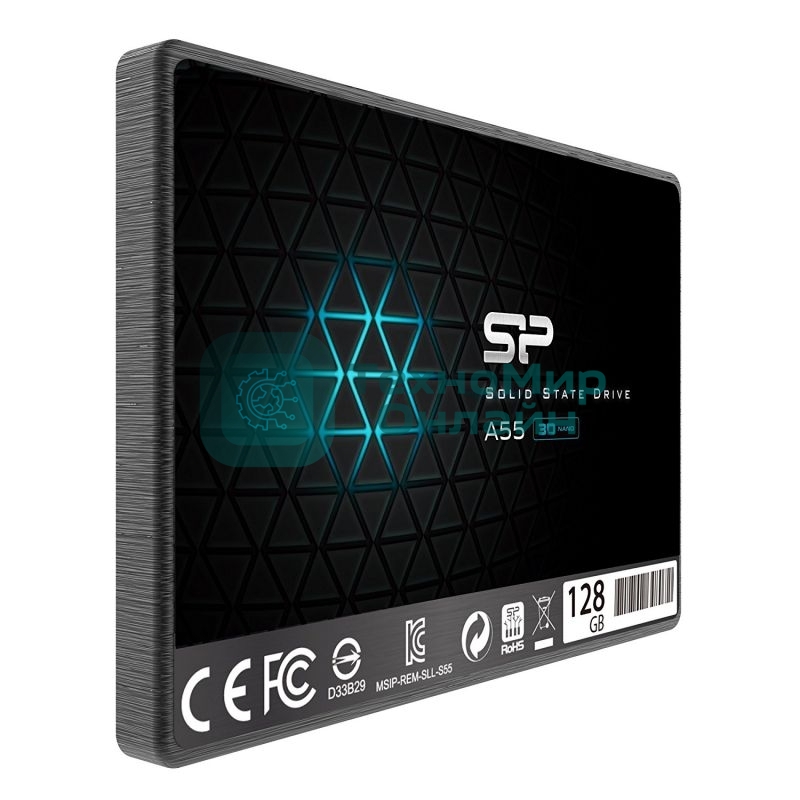 Накопитель SSD Silicon Power Ace A55, 128Gb, SATA, 2.5