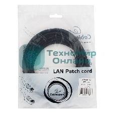 Патч-корд UTP Cablexpert PP12-3M/BK 5e, 3м, литой, многожильный, черный